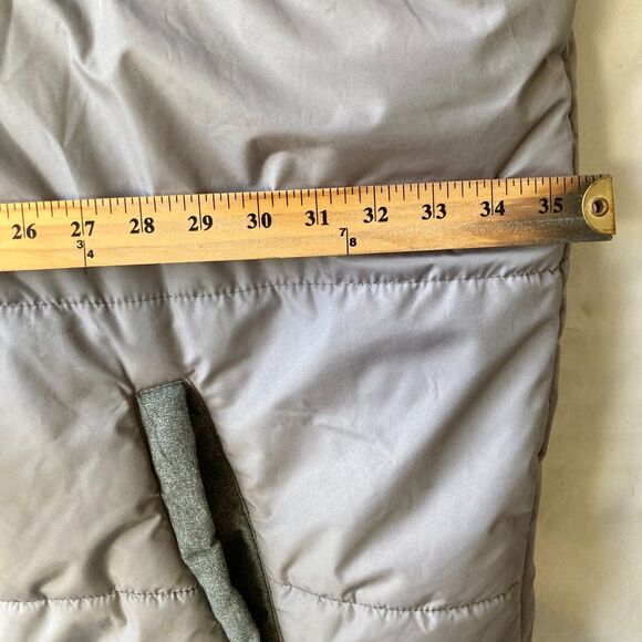 Winston Mens 2 Tone Grey Puffer Vest Jacket Size 6XL Full Zip Sherpa Lined Poly - Picture 6 of 14